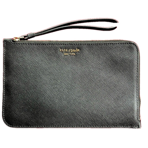 NWOT Kate spade EPI wristlet, Authentic zip around black, interior cc pockets
